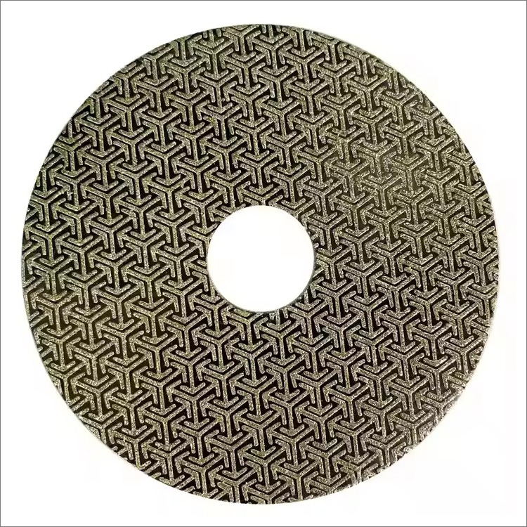 Electroplated flexible diamond polishing pads - arrow shape