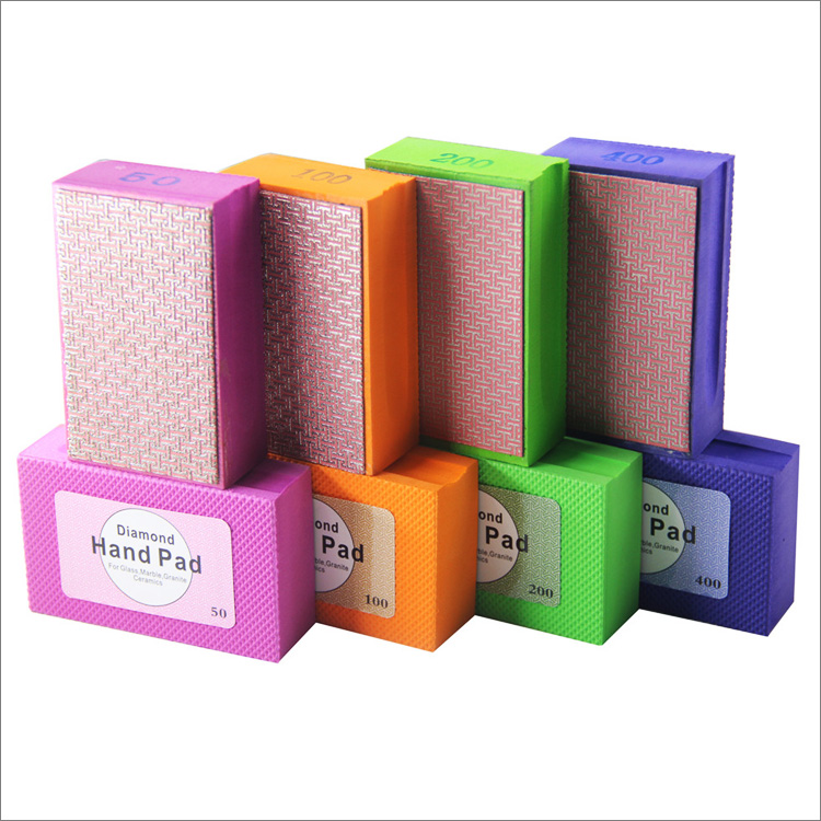 Electroplated diamond polishing pads hand wipers sanding grinding blocks