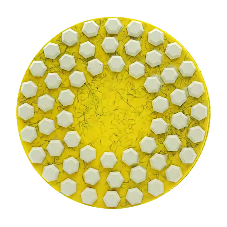 6 to 13 inches resin bond diamond floor polishing pads with hexagon dots and sponge base
