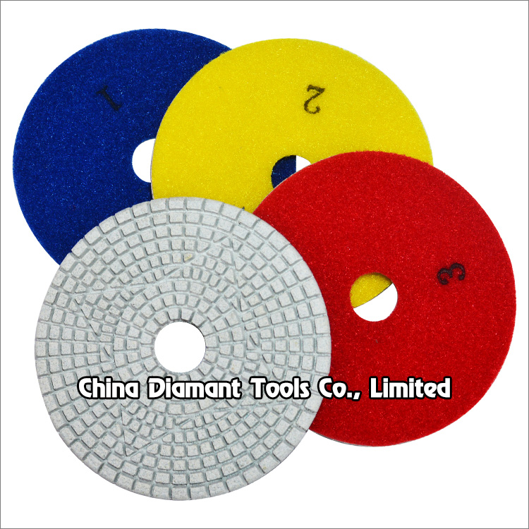 3 or 4 steps diamond polishing pads for stone granite marble resin bond wet use