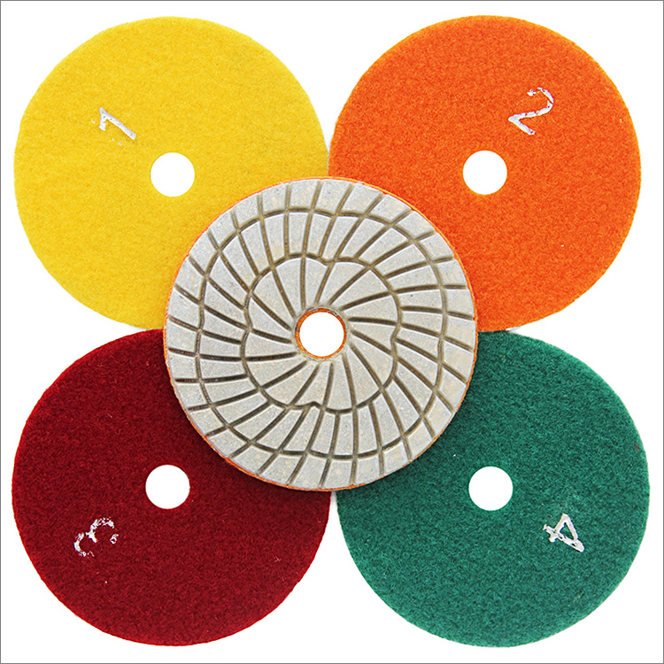 4 steps flexible diamond polishing pads resin bond wet use