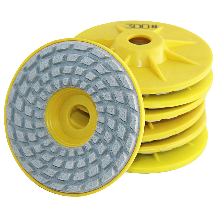 Buckle lock diamond polishing pads for stone resin bond wet use plastic backing